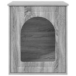 vidaXL Maison pour chat Gris Sonoma 53 x 52 x 62 cm Bois d'ingénierie