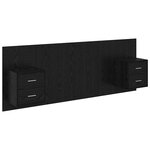 vidaXL Tête de lit avec armoire 3 Pièces Chêne noir Bois d'ingénierie