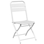 vidaXL Chaises de jardin pliantes 2 Pièces Blanc Acier