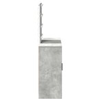 vidaXL Table de Toilette avec stockage Gris clair 102 x 33 x 135 cm