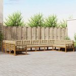 vidaXL Ensemble de canapés d'extérieur 10 Pièces Naturel et Beige
