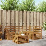 vidaXL Ensemble de canapés d'extérieur 5 Pièces Naturel