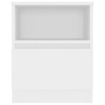 vidaXL Tables de chevet 2 Pièces blanc 40x40x50 cm bois d'ingénierie