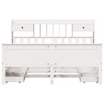 vidaXL Lit bibliothèque sans matelas blanc 180x200 cm bois pin massif