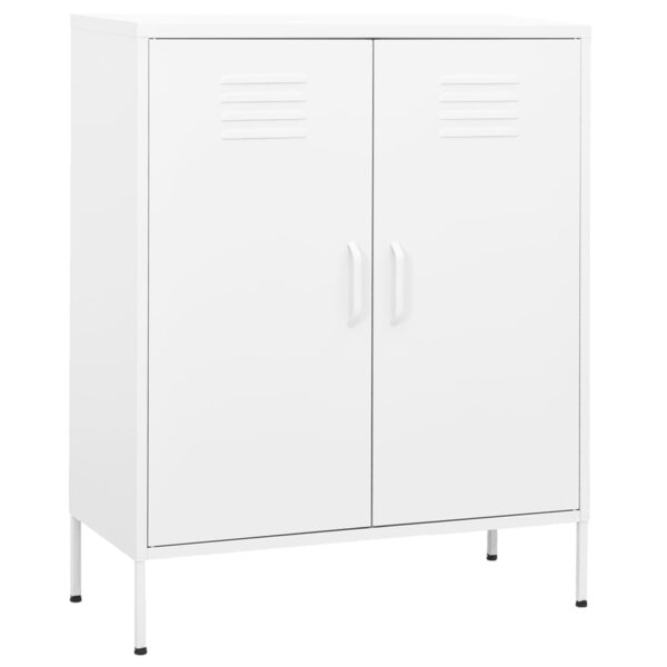 vidaXL Armoire de rangement Blanc 80x35x101 5 cm Acier