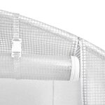 vidaXL Serre avec cadre en acier blanc 40 m² 20x2x2 m
