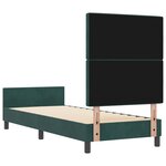 Cadre de lit vidaXL Vert foncé 80x200 cm Velours