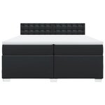 vidaXL Sommier à lattes de lit avec matelas Noir 200x200 cm Similicuir