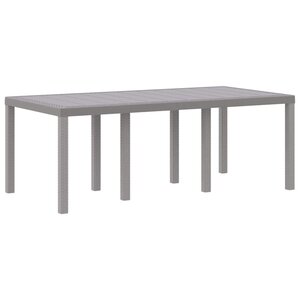vidaXL Table de jardin pour repas Gris clair 200 x 100 x 73 cm