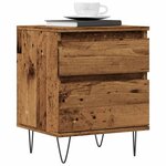 vidaXL Tables de chevet 2 Pièces vieux bois 40x35x50 cm bois d’ingénierie