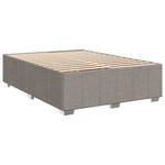 vidaXL Sommier à lattes de lit avec matelas Taupe 140x200 cm Tissu