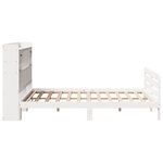 vidaXL Lit bibliothèque sans matelas blanc 150x200 cm bois pin massif