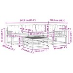 vidaXL Ensemble de canapés d'extérieur 5 Pièces Blanc et Beige