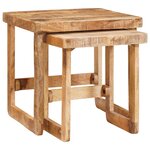 vidaXL Tables d'appoint Marron bois de manguier massif