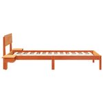 vidaXL Cadre de lit avec tables de chevet avec tête de lit Marron cire