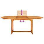 vidaXL Ensemble à Manger de jardin 7Pièces bois d'acacia solide textilène