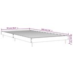 vidaXL Cadre de lit sans matelas chêne fumé 90x190cm bois d'ingénierie