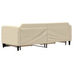 vidaXL Lit de jour avec gigogne et tiroirs sans matelas crème 80x200cm
