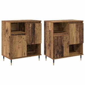 vidaXL Buffets 2 Pièces Bois ancien 120 x 35 x 70 cm Bois d'ingénierie