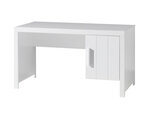 ERIK Bureau bois laqué Blanc avec 1 caisson 1 porte