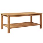 vidaXL Table basse Marron 110 x 55 x 45 cm Bois de teck solide