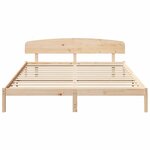 vidaXL Cadre de lit avec tête de lit 180x200 cm en bois massif de pin