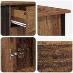 vidaXL Bureau Bois Ancien 141 x 141 x 75 cm Bois d'ingénierie