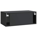 vidaXL Meuble TV mural 78 5 x 41 x 30 cm Noir Bois d'ingénierie