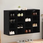 vidaXL Cabinet à chaussures avec étagère Chêne noir 103 x 30 x 67 cm
