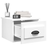vidaXL Table de chevet murale blanc 41 5x36x28 cm