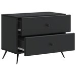 vidaXL Cabinet de chevet Noir 62 x 34 5 x 47 5 cm Bois d'ingénierie