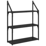 vidaXL Étagère Murale Chêne noir 60 x 21 x 78 5 cm Bois d'ingénierie