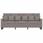 vidaXL Canapé à 3 places Taupe 180 cm Tissu