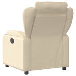 vidaXL Fauteuil inclinable en tissu crème