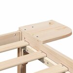 vidaXL Cadre de lit Naturel 140 x 190 cm Pin massif