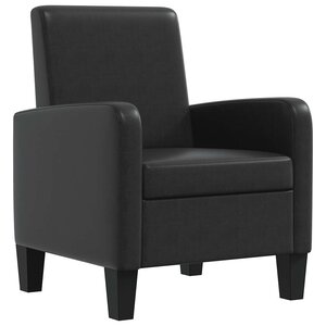 vidaXL Fauteuil Noir Similicuir