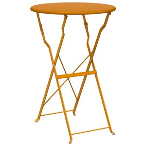 vidaXL Table bistrot Moutarde Ø 50 x 71 cm Acier revêtu de poudre
