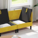 vidaXL Ensemble de meubles pour le salon 4 Pièces Jaune Velours