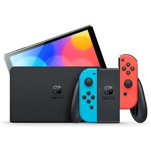 Console Nintendo Switch (modèle OLED) : Nouvelle version, Couleurs Intenses, Ecran 7 pouces - avec un Joy-Con Neon