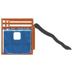 vidaXL Lit superposé sans matelas avec toboggan et rideaux 80x200 cm