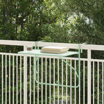 vidaXL Table Suspendue de Balcon Vert menthe 60 x 39 x 65 cm Acier