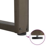 vidaXL Pieds de table à manger en U 3 pièces Acier naturel 100 x (72-73) cm Acier