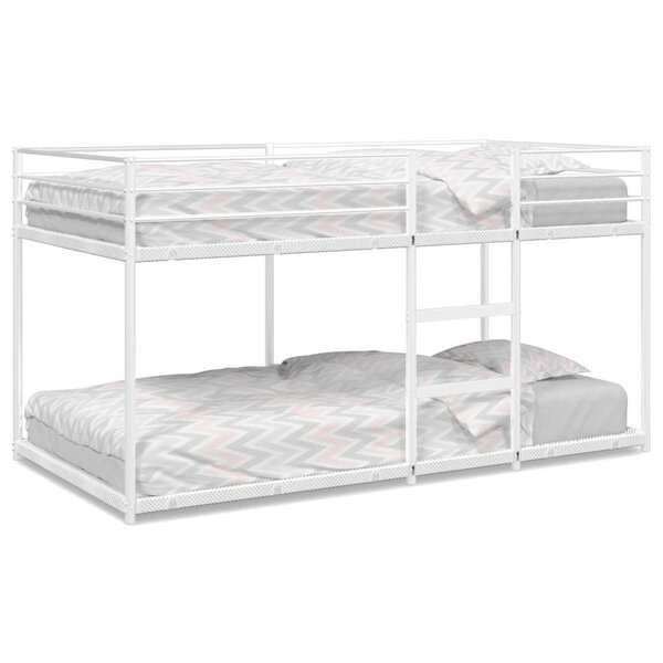 vidaXL Lit superposé sans matelas blanc 75x190 cm acier