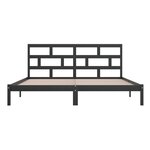 vidaXL Cadre de lit sans matelas Noir Bois de pin massif 200x200 cm