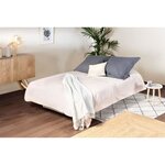 Banquette clic clac 3 places - Matelas 17 cm - Tissu gris clair - 199 x 96 x 103 cm - CHLoe