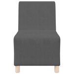 vidaXL Unité de Sofa Modulaire Sans Accoudoirs 3 Pièces Gris foncé