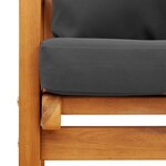 vidaXL Salon de jardin 3 Pièces avec coussins bois massif d'acacia