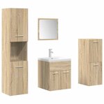 vidaXL Ensemble de meubles de salle de bain 5 Pièces chêne sonoma
