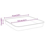 vidaXL Plateau carré à fleurs 24 pc Noir 15 x 15 x 2 cm Plastique