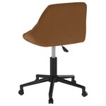 vidaXL Chaise pivotante de bureau Marron Velours
